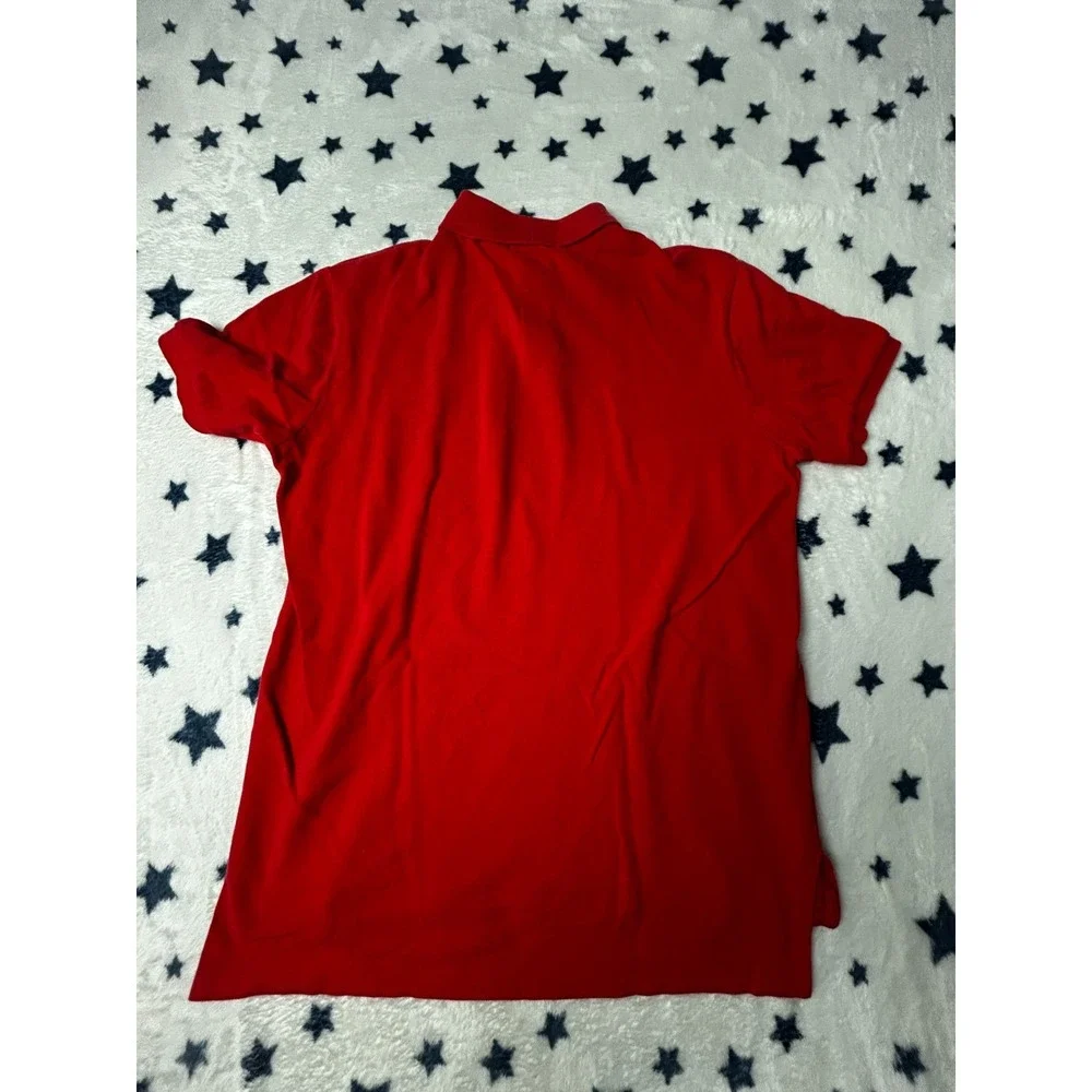 Polo Ralph Lauren Polo Shirt Mens XL Red Blue Pony Short Sleeve Cotton